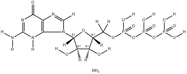 鸟苷5'-三磷酸(GTP),铵 结构式