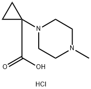 Cyclopropanecarboxylic acid, 1-(4-methyl-1-piperazinyl)-, hydrochloride (1:2) 结构式