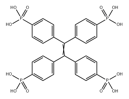 (4-(1,2,2-三(4-膦酰基苯基)乙烯基)苯基)膦酸 结构式