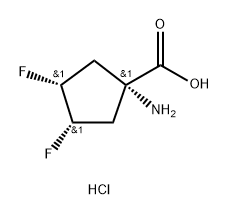 (1R,3R,4S)-1-氨基-3,4-二氟环戊烷甲酸盐酸盐 结构式