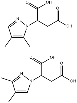 2-(3,4-二甲基-1H-吡唑-1-基)琥珀酸 结构式