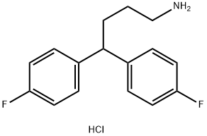 4,4-双(4-氟苯基)丁-1-胺盐酸盐 结构式