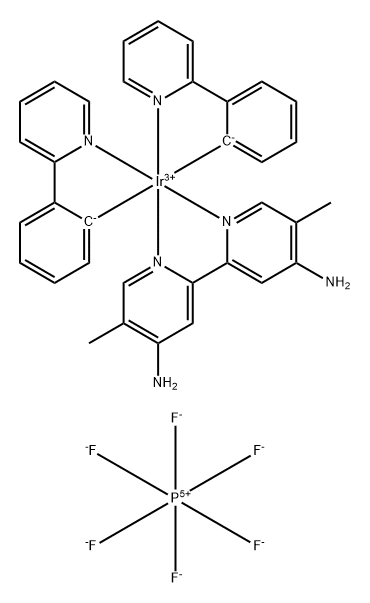 IR(PPY)2(4,4′-(NH2)2,5,5′-ME2BPY)]六氟磷酸盐 结构式