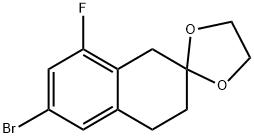 6'-溴-8'-氟-3',4'-二氢-1'H-螺[[1,3]二氧戊环-2,2'-萘 结构式
