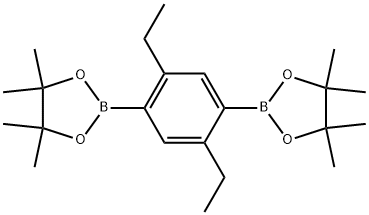 2,2'-(2,5-DIETHYL-1,4-PHENYLENE)BIS(4,4,5,5-TETRAMETHYL-1,3,2-DIOXABOROLANE) 结构式