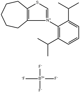 3-(2,6-二异丙基苯基)-5,6,7,8-四氢-4H-环庚并[D]噻唑-3-鎓 四氟硼酸盐 结构式