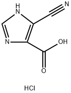 4-氰基-1H-咪唑-5-羧酸(盐酸盐) 结构式