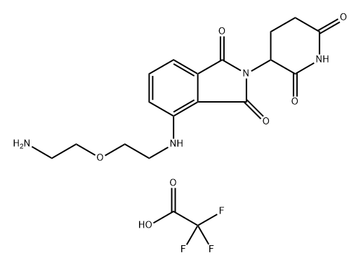 1H-ISOINDOLE-1,3(2H)-DIONE, 4-[[2-(2-AMINOETHOXY)ETHYL]AMINO]-2-(2,6-DIOXO-3-PIPERIDINYL)-, 2,2,2-TR 结构式