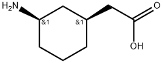 (1S,3R)-3-Aminocyclohexaneacetic acid 结构式