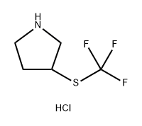 3-((三氟甲基)硫代)吡咯烷盐酸盐 结构式