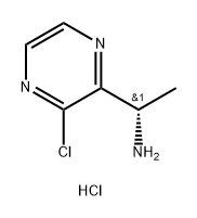 (S)-1-(3-氯吡嗪-2-基)乙-1-胺盐酸盐 结构式