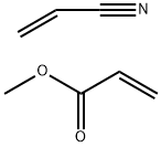 2-丙烯酸甲酯与2-丙烯腈的聚合物 结构式