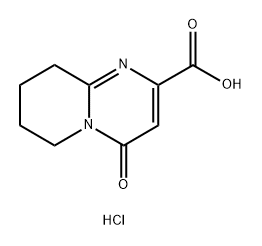 4-氧代-6,7,8,9-四氢-4H-吡啶并[1,2-A]嘧啶-2-羧酸(盐酸盐) 结构式