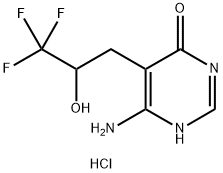 6-氨基-5-(3,3,3-三氟-2-羟丙基)嘧啶-4-醇盐酸盐 结构式