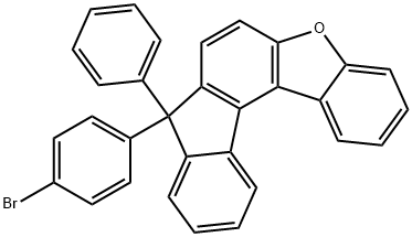 8-(4-溴苯基)-8-苯基芴[3,4-B]苯并呋喃 结构式
