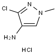 3-chloro-1-methyl-1H-pyrazol-4-amine hydrochloride 结构式