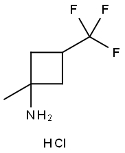 1-甲基-3-(三氟甲基)环丁烷-1-胺盐酸盐 结构式
