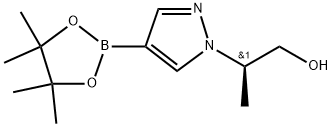 (ΒR)-Β-甲基-4-(4,4,5,5-四甲基-1,3,2-二氧杂硼烷-2-基)-1H-吡唑-1-乙醇 结构式