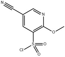5-氰基-2-甲氧基吡啶-3-磺酰氯 结构式