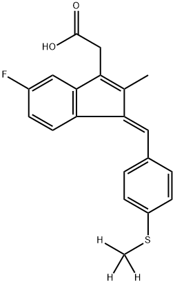 硫化舒林酸-D3 结构式