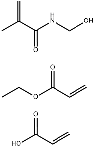 2-丙烯酸与2-丙烯酸乙酯和N-羟甲基-2-甲基-2-丙烯酰胺的聚合物 结构式