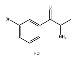 2-氨基-1-(3-溴苯基)-1-丙酮盐酸盐 结构式