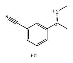 (R)-3-(1-(甲氨基)乙基)苯甲腈盐酸盐 结构式