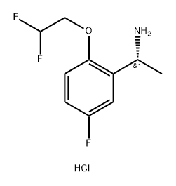 (R)-1-(2-(2,2-二氟乙氧基)-5-氟苯基)乙烷-1-胺盐酸盐 结构式