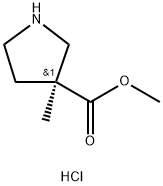 (S)-3-甲基吡咯烷-3-羧酸甲酯盐酸盐 结构式