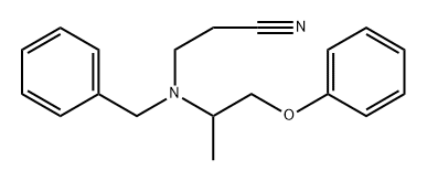 3-(苄基(1-苯氧基丙-2-基)氨基)丙腈 结构式