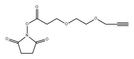 2,5-二氧代吡咯烷-1-基 3-(2-(丙-2-炔-1-基氧基)乙氧基)丙酸酯 结构式