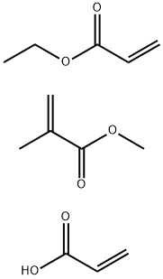 2-甲基-2-丙烯酸甲酯与2-丙烯酸乙酯和2-丙烯酸的聚合物 结构式