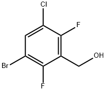 (3-Bromo-5-chloro-2,6-difluorophenyl)methanol 结构式