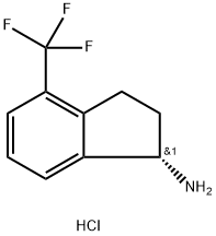 (S)-4-(三氟甲基)-2,3-二氢-1H-茚-1-胺盐酸盐 结构式