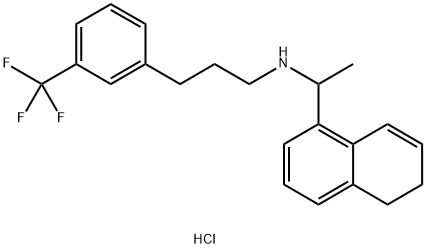 N-(1-(1-(5,6-二氢萘-1-基)乙基)-3-(3-(三氟甲基)苯基)丙-1-胺盐酸盐 结构式