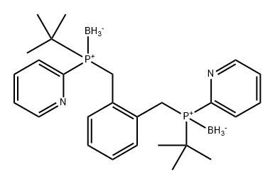 1,2-二{[叔丁基(吡啶-2-基)膦基]甲基}苯硼烷络合物 结构式