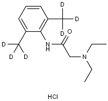 利多卡因-d6 盐酸盐 结构式