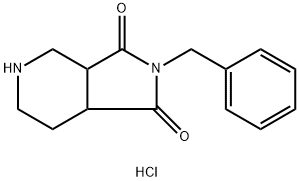 2-苄基六氢-1H-吡咯并[3,4-C]吡啶-1,3(2H)-二酮盐酸盐 结构式