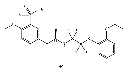 (R)-5-(2-((2-(2-Ethoxyphenoxy)ethyl-1,1,2,2-d4)amino)propyl)-2-methoxybenzenesulfonamide hydrochloride 结构式