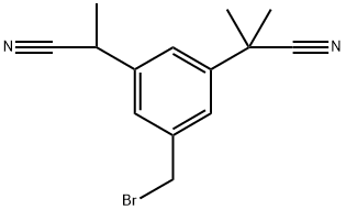 1,3-Benzenediacetonitrile, 5-(bromomethyl)-α1,α1,α3-trimethyl- 结构式