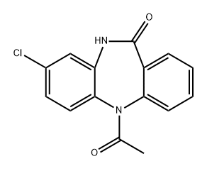 5-Acetyl-8-chloro-5,10-dihydro-11H-dibenzo[b,e][1,4]diazepin-11-one 结构式