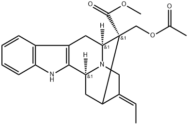 (16R)-17-Acetyloxysarpagane-16-carboxylic acid methyl ester 结构式