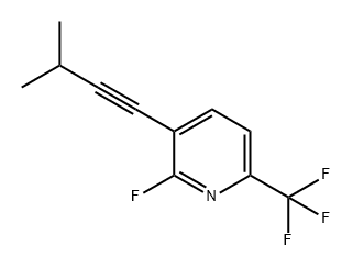 2-氟-3-(3-甲基-1-丁基-1-基)-6-(三氟甲基)-吡啶 结构式