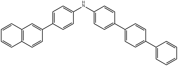 N-(4-萘基-2-基)苯基-[1,1':4',1"-三联苯] -4-胺 结构式