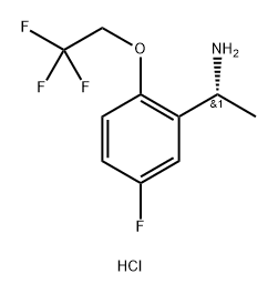 (R)-1-(5-氟-2-(2,2,2-三氟乙氧基)苯基)乙-1-胺盐酸盐 结构式