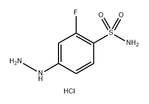 2-Fluoro-4-hydrazinylbenzenesulfonamide Hydrochloride 结构式