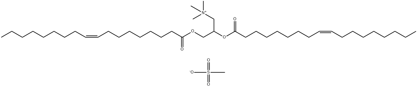 N-(2,3-二油酰氧基-1-丙基)三甲基甲磺酸铵 结构式