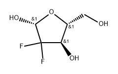 2-脱氧-2,2-二氟-BETA-D-赤式-呋喃戊糖 结构式