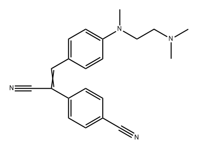 Benzeneacetonitrile, 4-cyano-α-[[4-[[2-(dimethylamino)ethyl]methylamino]phenyl]methylene]- 结构式