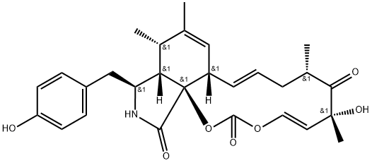 苯查尔菌素 A 结构式
